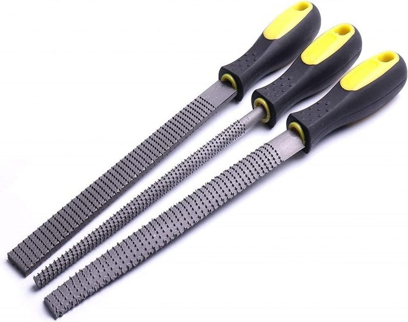 Telont AihuiWood Rasp File Set 3 Pack Wood File Woodworking Files, Round, Half-round, Flat File Rasp High Quality Carbon Steel Rasp File for Woodworking Shaping, Sharping Wood - Image 1